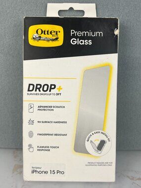 NEW OtterBox Premium Glass Protector for iPhone 15 PRO Fingerprint Resistant